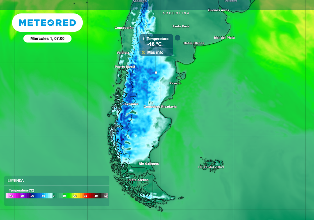 Frío extremo con heladas generalizadas recibir a julio en la Patagonia.