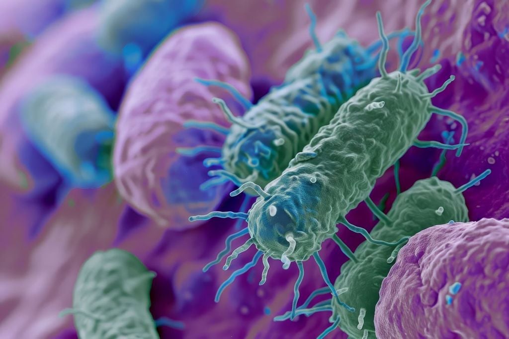 La diarrea puede ser causada por bacterias como la E.coli, Salmonella, o Shigella. La diarrea puede ser causada por bacterias como la E.coli, Salmonella, o Shigella.