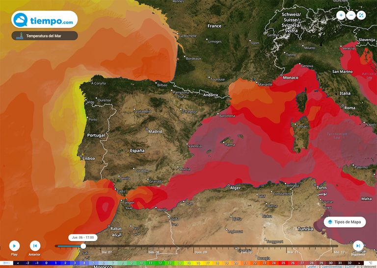 Temperatura Mediterráneo Temperatura Mediterráneo