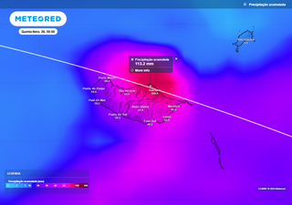 Gota fria na Madeira: saiba quando e onde se prevê chuva forte. Também haverá rajadas até 75 km/h e risco de inundações