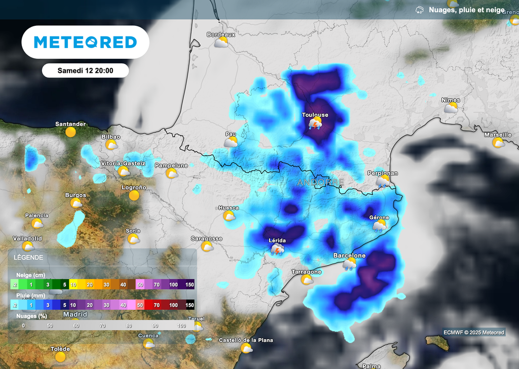 Orages parfois forts demain en région Occitanie. Orages parfois forts demain en région Occitanie.