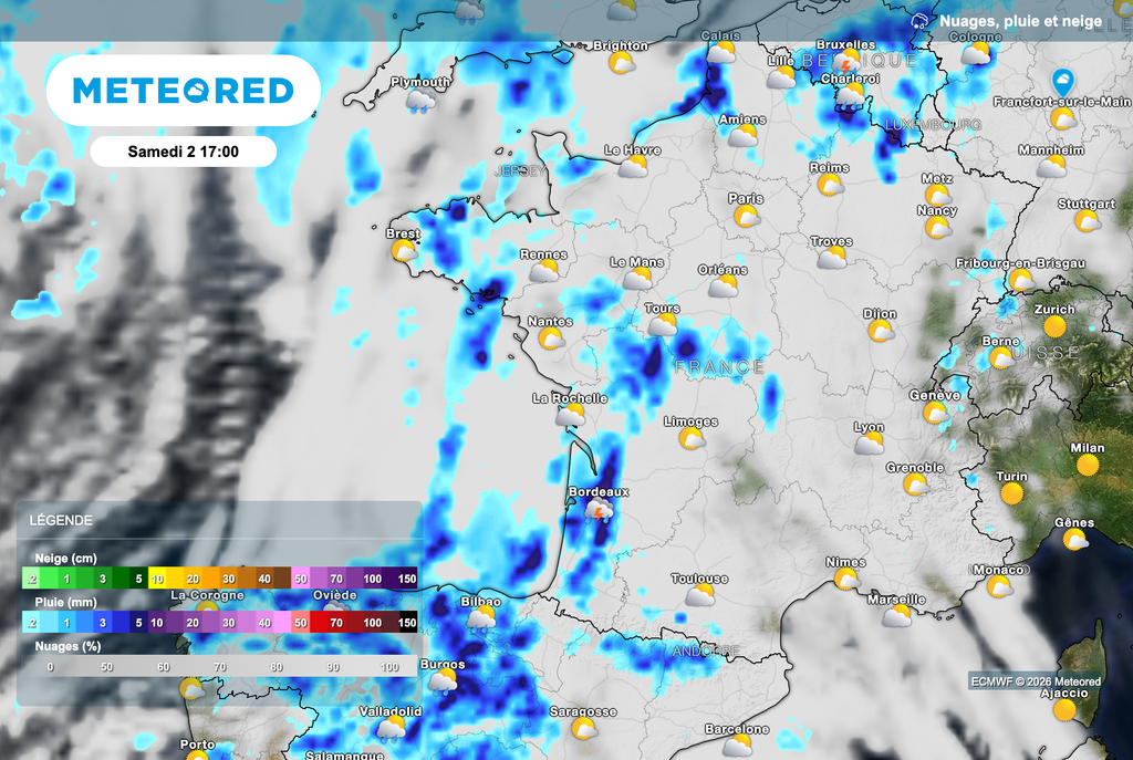 Des orages déjà attendus samedi.
