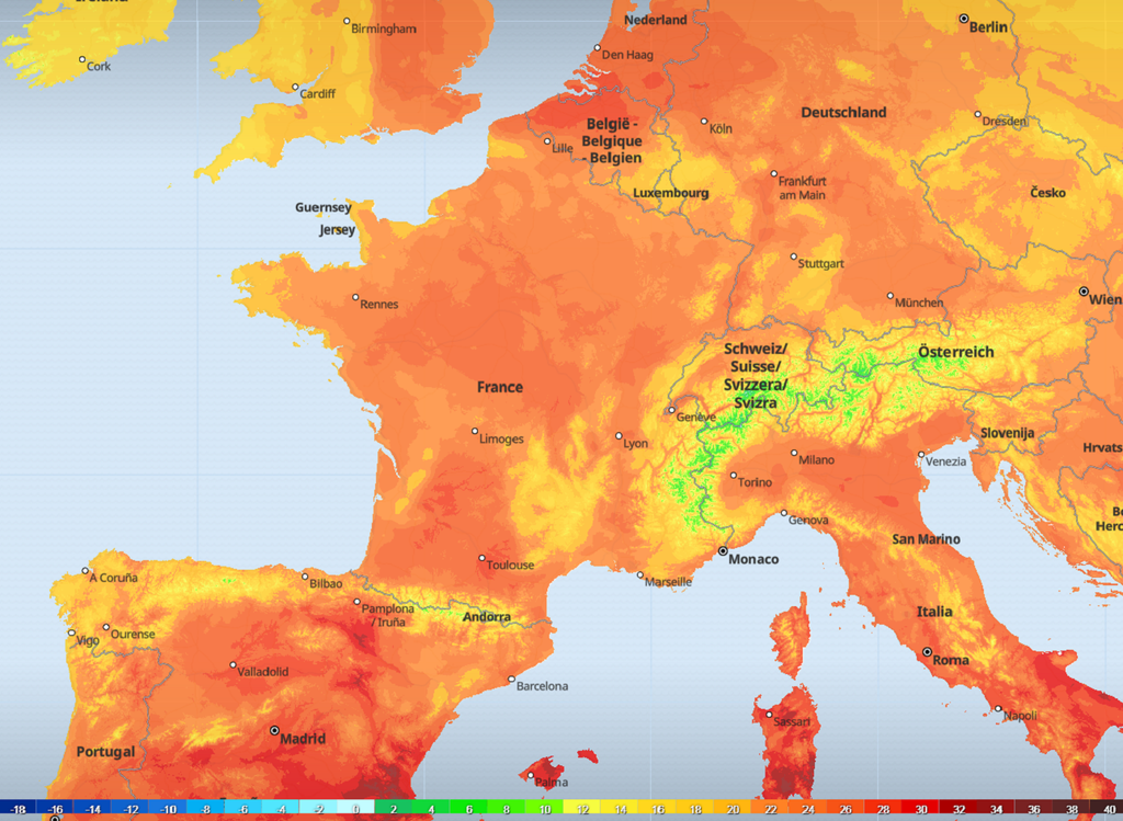 Bien qu'en baisse sensible, les maximales resteront situées au-dessus des normales de saison ce week-end. Bien qu'en baisse sensible, les maximales resteront situées au-dessus des normales de saison ce week-end.