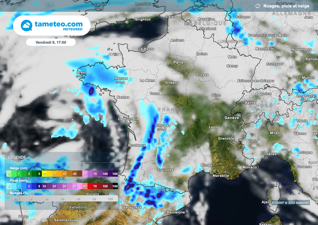 Nouvelle dégradation dans le sud-ouest de la France vendredi. Nouvelle dégradation dans le sud-ouest de la France vendredi.