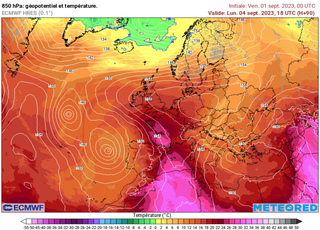 Goutte froide sur le Portugal : propulsion d'air chaud sur la France ! Vers une canicule tardive ?