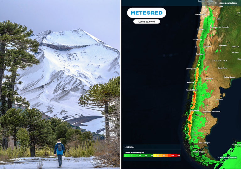 Hasta 50 mm de lluvia y 90 cm de nieve: 7 regiones de Chile recibir&aacute;n las precipitaciones m&aacute;s importantes esta semana
