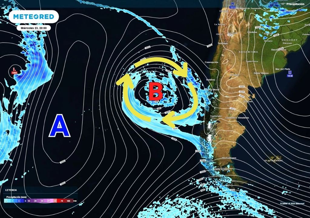 ciclón extratropical que llegará a Chile ciclón extratropical que llegará a Chile