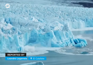 ¡Gran desprendimiento en el glaciar Perito Moreno en Argentina! Una enorme masa de hielo se derrumbó en el lago