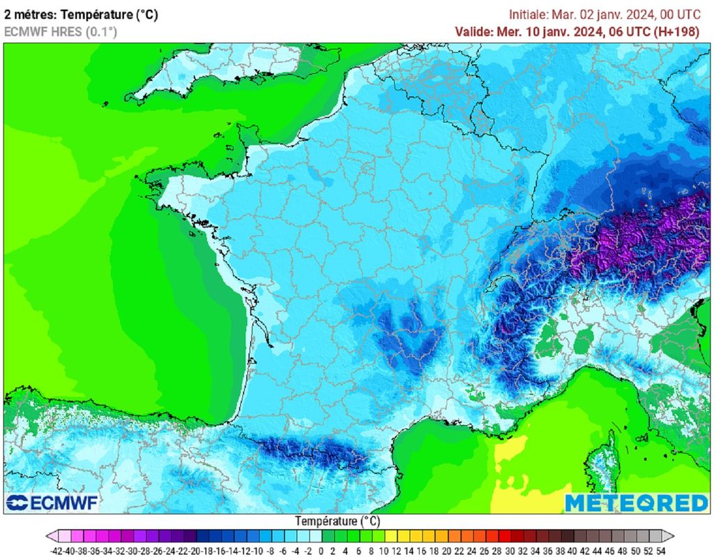D'ici le milieu de semaine prochaine, les gelées vont se généraliser et s'abaisser régulièrement jusqu'à -5°C sous abri...