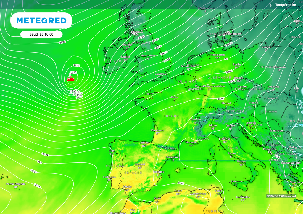 Une masse d'air qui restera relativement douce malgré le retour de pluies.