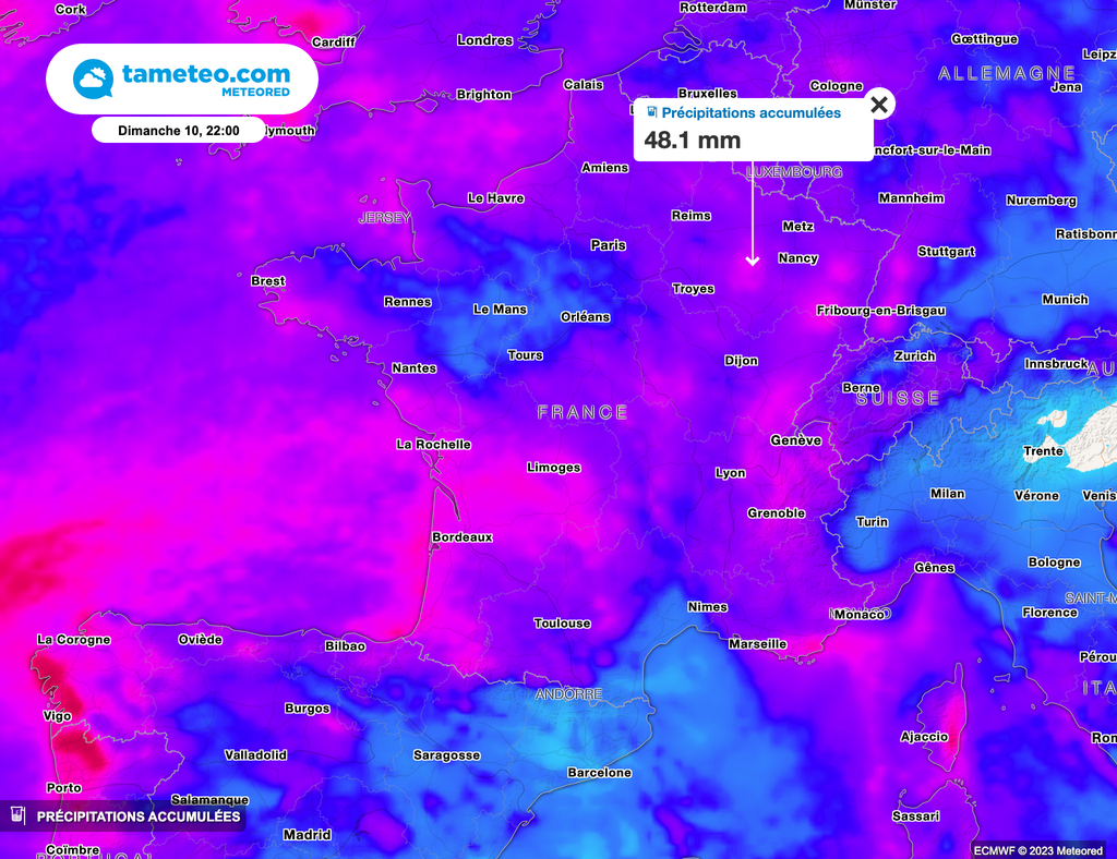 Les accumulations de précipitations d'ici dimanche pourraient atteindre l'équivalent de 3 à 4 semaines de pluie.