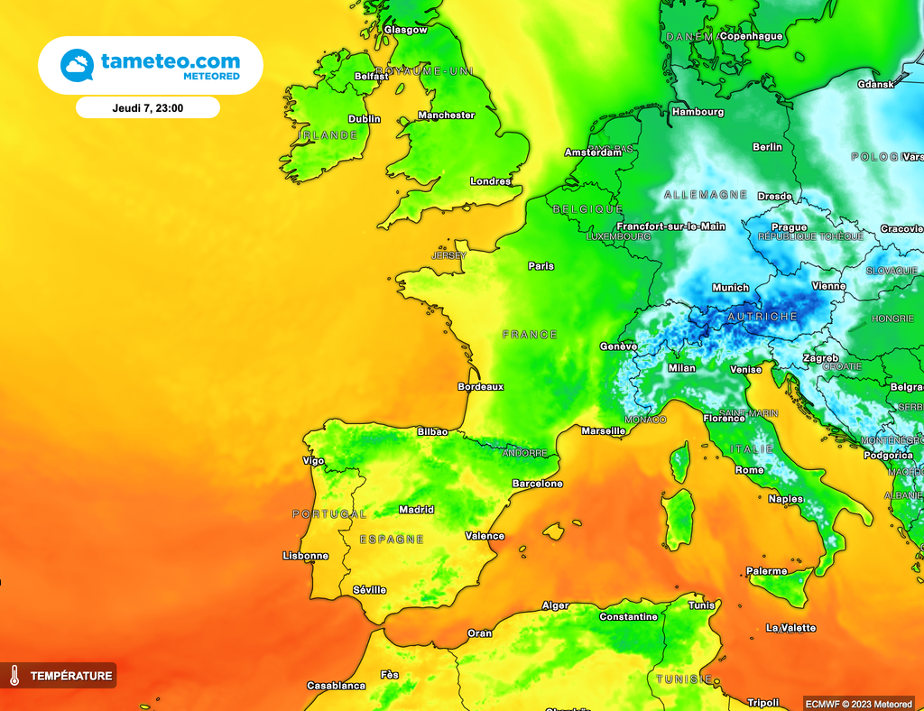 La douceur va s'imposer progressivement par l'Ouest avant de s'étendre à l'ensemble du pays ce week-end.