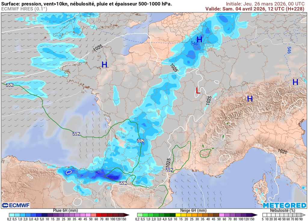 Encore un risque d'un peu de pluie samedi prochain mais l'anticyclone va limiter l'importance de ces intempéries. Encore un risque d'un peu de pluie samedi prochain mais l'anticyclone va limiter l'importance de ces intempéries.