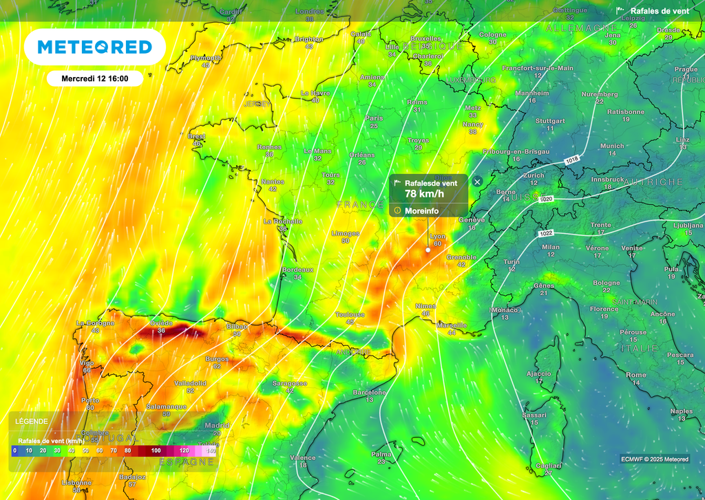 Le vent sera bien présent en vallée du Rhône. Prudence.