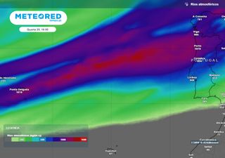 Grande rio atmosférico a caminho de Portugal? Eis a possível data de chegada e os distritos potencialmente mais afetados