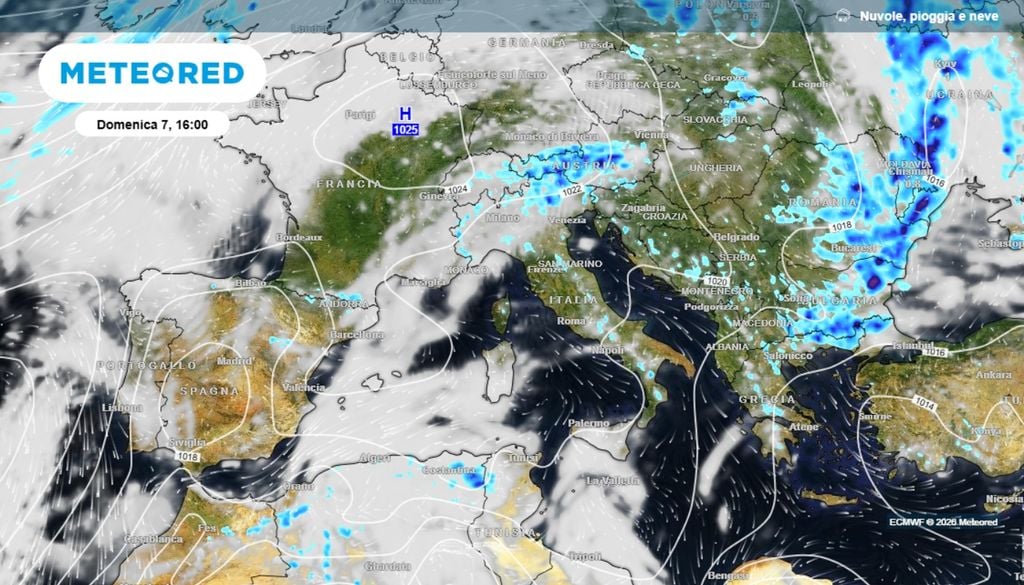 I dati dei principali modelli matematici, oggi mostrano un progressivo aumento della pressione atmosferica a partire dai settori più occidentali del bacino del Mediterraneo. Nella fase iniziale il contributo anticiclonico sarà oceanico, con l'alta pressione delle Azzorre. Poi avremo un temporaneo e graduale rinforzo dell’alta pressione tra la penisola iberica e il mare di Alboran.
