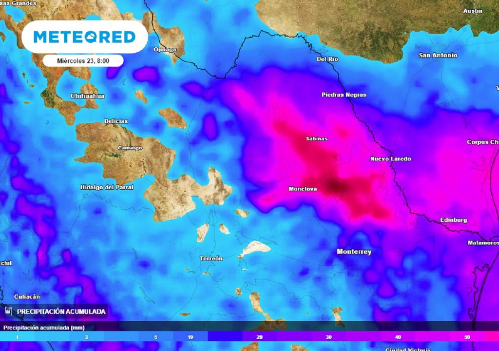Modelo ECMWF - Acumulados de lluvias en milímetros