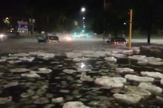 Granizada excepcional e inundaciones en Roma