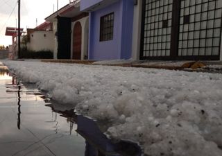 Intensas granizadas en Estado de México y Aguascalientes