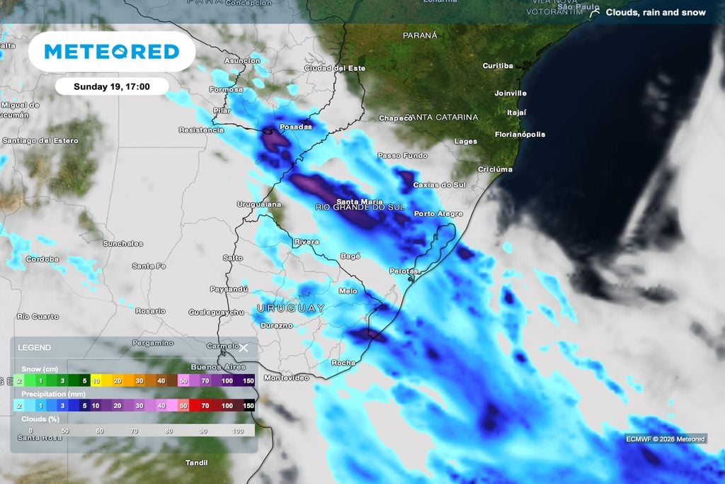 canola, granizo, risco Chuva intensa avança sobre áreas produtoras de canola no centro e no noroeste do Rio Grande do Sul neste domingo (19).