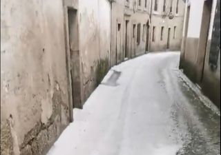 Badai hujan es di Covilha, Portugal: gambaran kekerasan!