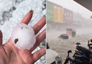 Granizo gigante golpea Lingbi, China: graves daños materiales y varios heridos por piedras de hielo enormes
