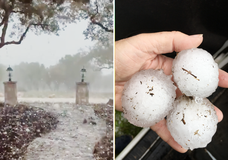 Video: tiempo severo en Texas, EE. UU. deja granizo del tama&ntilde;o de una bola de b&eacute;isbol y niebla de granizo