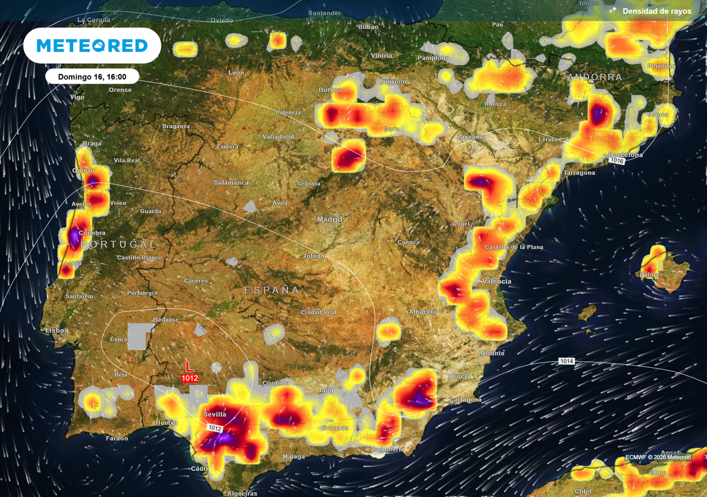 Los focos tormentosos ya estarán presentes en muchas zonas a primeras horas de la tarde.