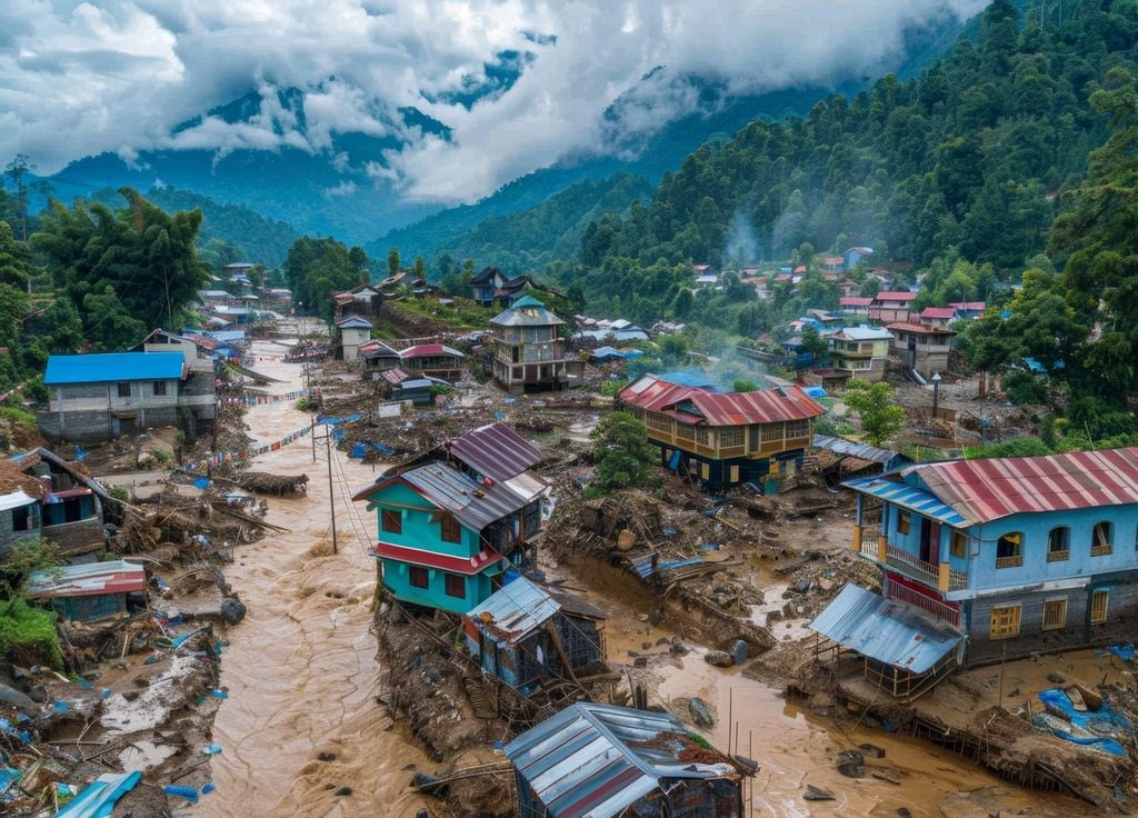 Inundaciones Nepal