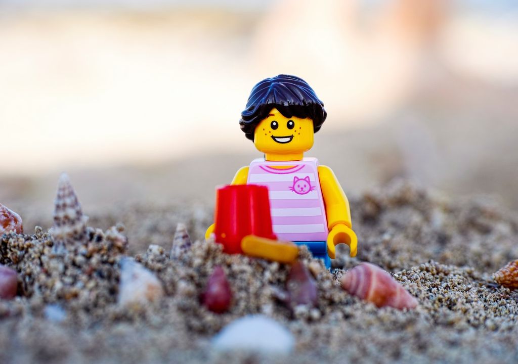 Strand, Legosteine, Legofiguren Strand, Legosteine, Legofiguren