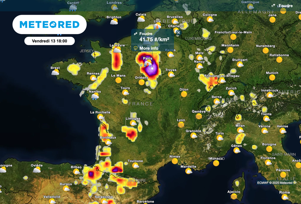 Des orages localement violents attendus cet après-midi et ce soir. Des orages localement violents attendus cet après-midi et ce soir.