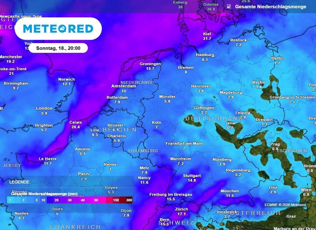 regen, wetter, deutschland Die Regensummen bis zum Sonntag (18. Oktober). Viel Niederschlag ist nach der aktuellen Modellprognose nicht in Sicht.