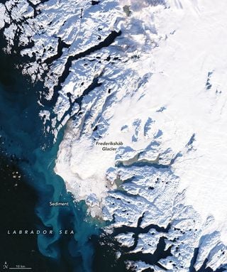 Groenlandia triturada: sedimentos en un mar frío