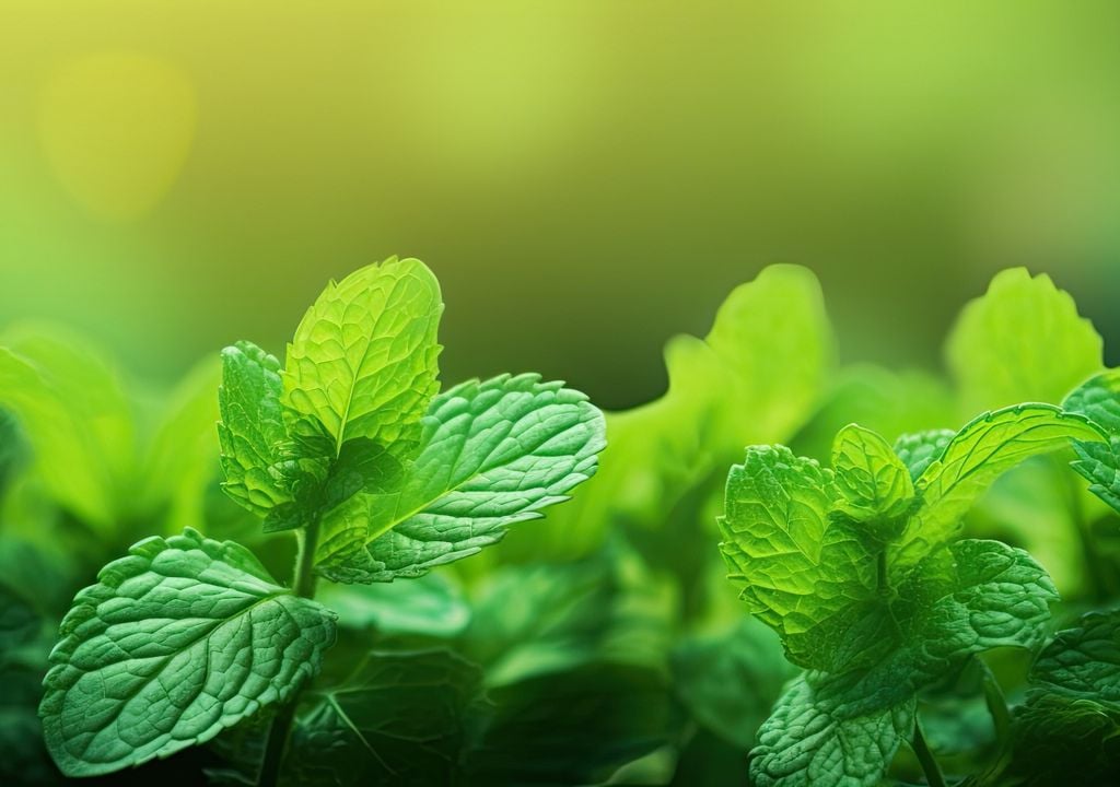 Con buena luz y riego parejo, la menta crece rápido y se mantiene frondosa todo el año.