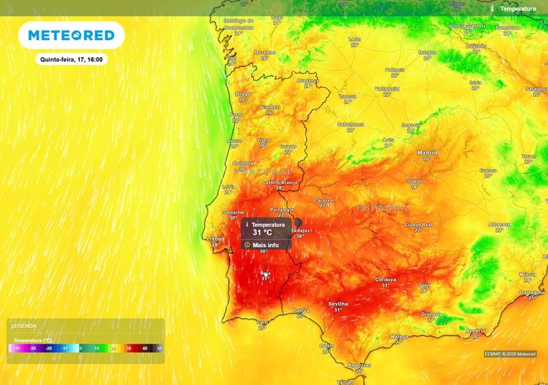 H&aacute; duas capitais de distrito que continuar&atilde;o a registar 30 &ordm;C ou mais nos pr&oacute;ximos dias; saiba quais