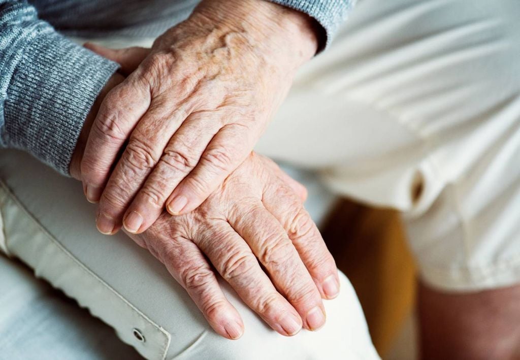 elderly, hands, aging