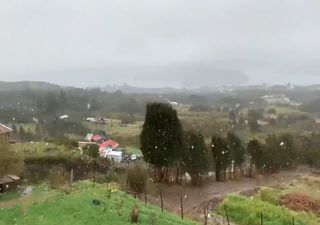 ¡Septiembre acaba con nieve! Chiloé y Punta Arenas se tiñen de blanco