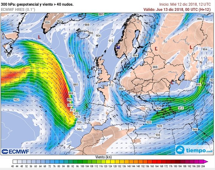 Foto 1: Mapas del 13 de diciembre de 2018 de las 00 UTC a nivel sinóptico del modelo ECMWF Foto 1: Mapas del 13 de diciembre de 2018 de las 00 UTC a nivel sinóptico del modelo ECMWF