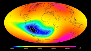 Hace dos mil a&ntilde;os ya se produjo una anomal&iacute;a geomagn&eacute;tica similar al de la actual Anomal&iacute;a del Atl&aacute;ntico Sur