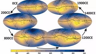 Hace dos mil años ya se produjo una anomalía geomagnética similar al de la actual Anomalía del Atlántico Sur