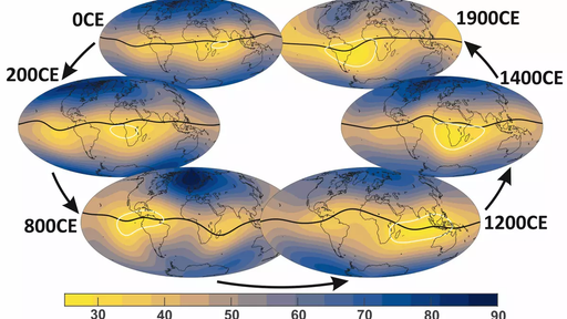 Hace dos mil a&ntilde;os ya se produjo una anomal&iacute;a geomagn&eacute;tica similar al de la actual Anomal&iacute;a del Atl&aacute;ntico Sur