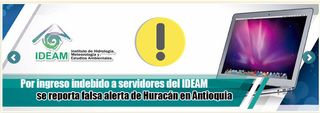 Hackean el sistema nacional de información de Colombia y provocan una alerta falsa de huracán