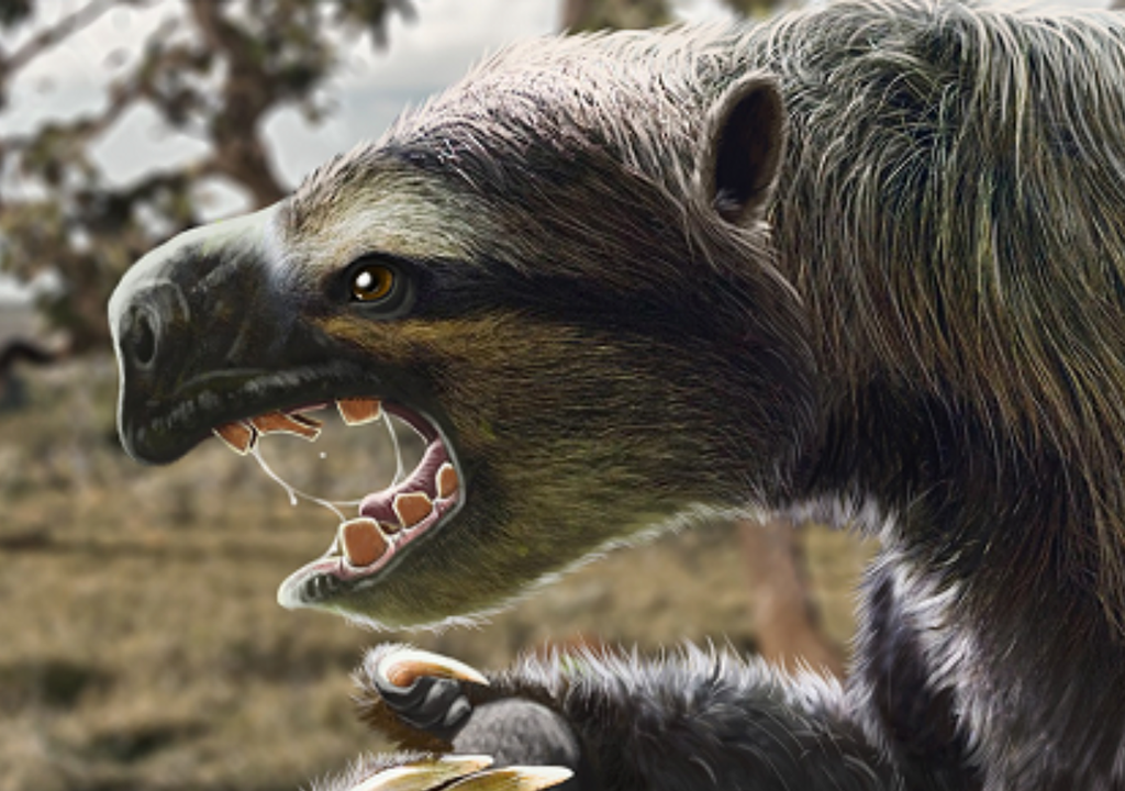 Perezoso gigante El Ocnotherium giganteum vivió hace 12.000 años en Brasil y llegó a pesar dos toneladas. Foto: CONICET