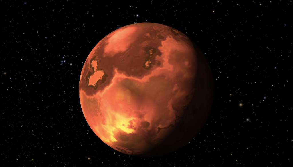 TOI-1752 b es un exoplaneta de tipo supertierra que orbita una estrella de tipo M. Tiene una masa equivalente a 3,51 veces la de la Tierra, tarda 0,9 días en completar una órbita alrededor de su estrella y se encuentra a una distancia de 0,01624 UA de ella. Su descubrimiento se anunció en 2026. Crédito: NASA.