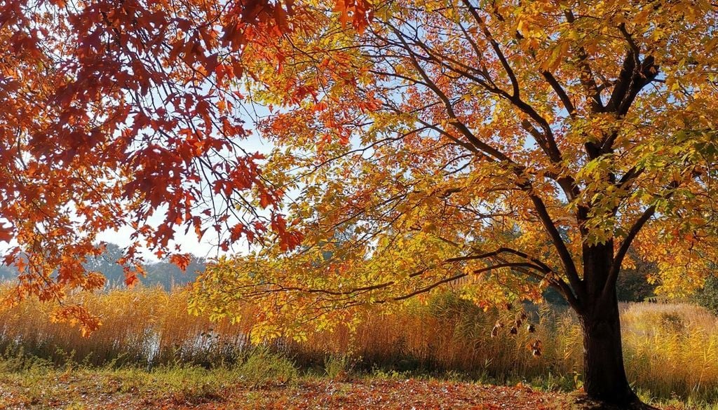 Herbst Blätter bunt Bäume November Aktuell tragen viele Bäume noch bunte Blätter, obwohl bereits der November begonnen hat. Was steckt dahinter? © Tobias Röser