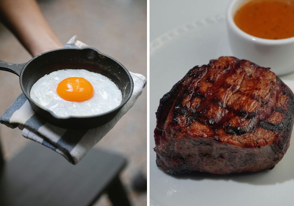 El huevo y la carne tienen algo en común: son excelentes fuentes proteicas, pero acarrean diferentes consecuencias para la salud.