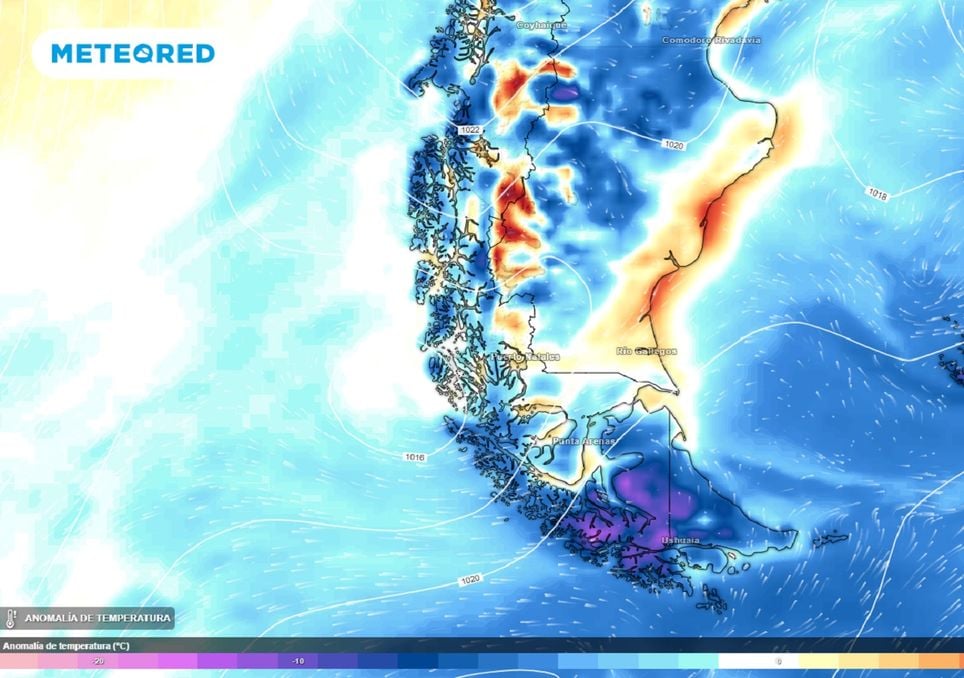 anomalía temperatura ECMWF