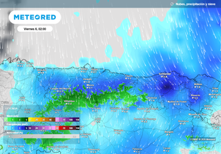 Hasta 100 l/m2 y nevadas: se aproxima un episodio de tiempo muy adverso en Asturias y Cantabria