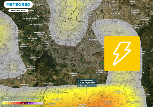 Hasta 15 mm de lluvia entra la tarde y la noche del mi&eacute;rcoles 9 de septiembre en la CDMX