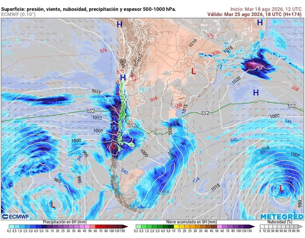 Modelo europeo prevé el regreso de las lluvias a Santiago: llegarían la proxima semana.